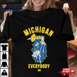 Skeleton Michigan Vs Everybody Tshirt