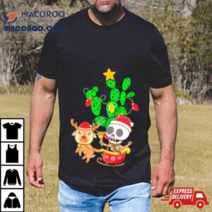 Skeleton Santa Nopalito Calacas Feliz Navidad Christmas Shirt