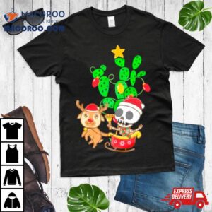 Skeleton Santa Nopalito Calacas Feliz Navidad Christmas Tshirt