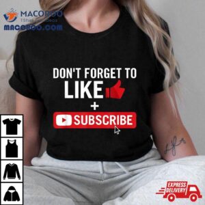 Social Media Influencer Like And Subscribe Tshirt