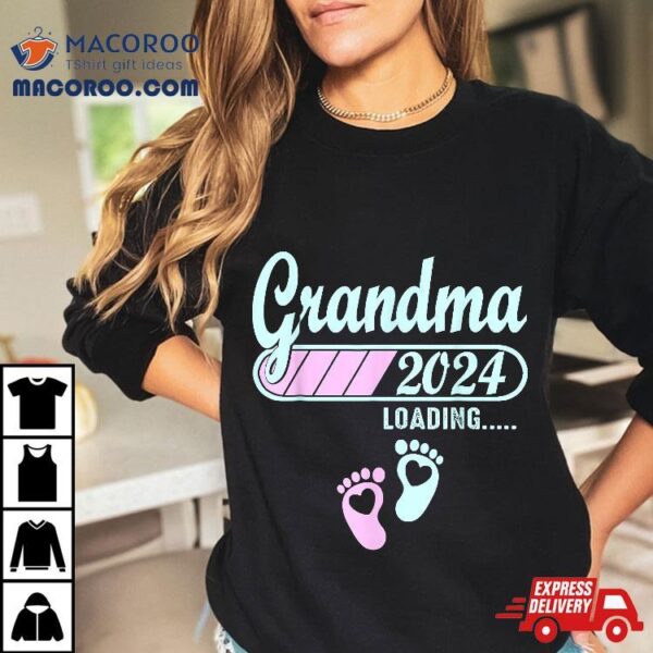 Soon To Be Grandma 2024 Loading Bar Shirt