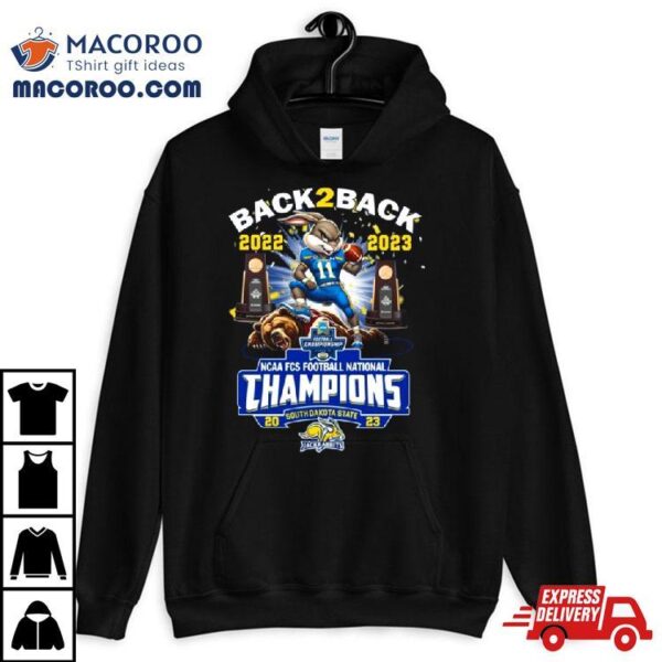 South Dakota State Jackrabbits Back 2 Back Champions 2022 2023 Mascot Shirt