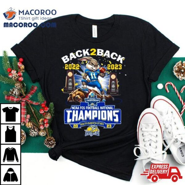 South Dakota State Jackrabbits Back 2 Back Champions 2022 2023 Mascot Shirt