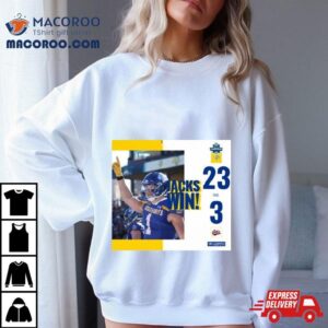 South Dakota State Jackrabbits Win Montana Grizzlies Fcs Division I Football National Champions Final Score Tshirt