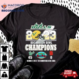 South Florida Bulls Boca Raton Bowl Champions Tshirt