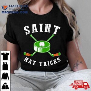 St. Patrick’s Day Saint Hat Tricks Hockey Shamrock Kids Boys Shirt