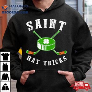 St Patrick S Day Saint Hat Tricks Hockey Shamrock Kids Boys Tshirt