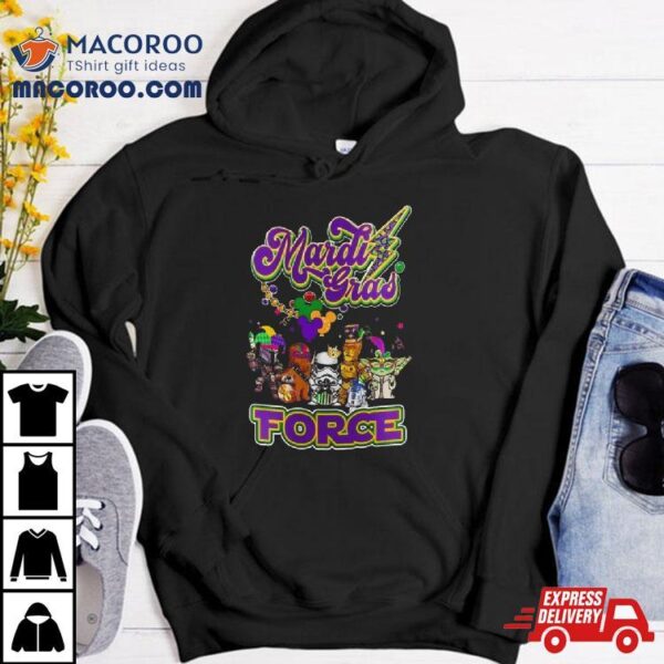 Star War Baby Yoda Mardi Gras Force T Shirt