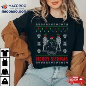 Star Wars Festive Empire Faux Merry Sithmas Ugly Christmas T Shirt