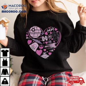 Star Wars Galaxy Of Love Pink Heart Valentines Day Shirt