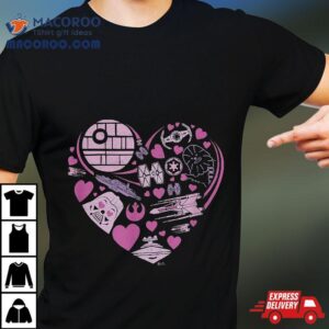 Star Wars Galaxy Of Love Pink Heart Valentine Amp Acirc Amp Amp S Day Tshirt