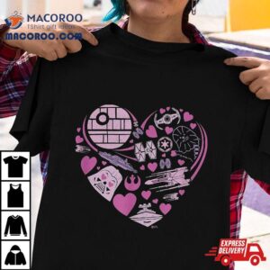 Star Wars Galaxy Of Love Pink Heart Valentine Amp Acirc Amp Amp S Day Tshirt