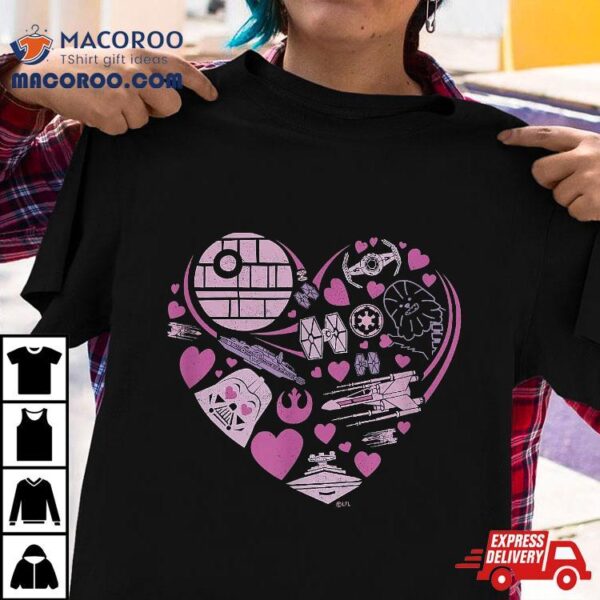 Star Wars Galaxy Of Love Pink Heart Valentines Day Shirt