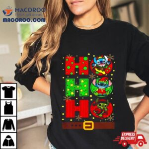 Stitch Elf Grinch Stitch Christmas Tshirt