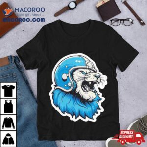 Strong Detroit Lion Wearing Helmet Shirt