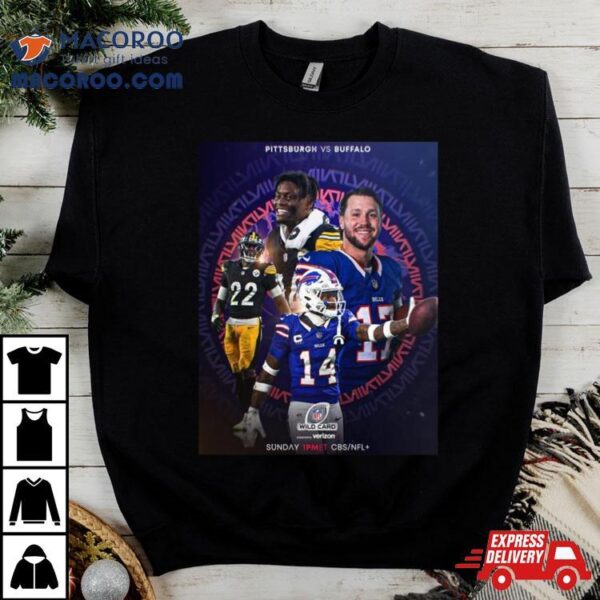 Super Wildcard Weekend Buffalo Bills Versus Pittsburgh Steelers Nfl Playoff Poster T Shirt