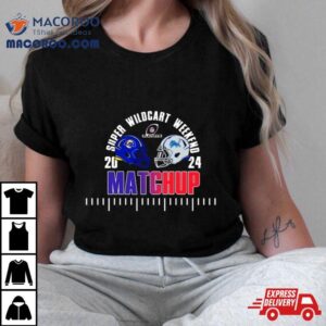 Super Wildcard Weekend Los Angeles Rams Versus Detroit Lions Nfl Playoff January Th At Ford Field Head To Head Helmet Tshirt