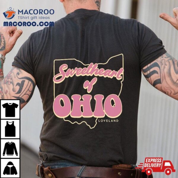 Sweetheart Of Ohio Script And Background T Shirt