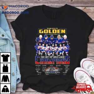 Team Usa Is Golden Your Iihf World Junior Champions Signatures Tshirt