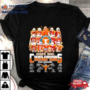 Texas Longhorns Football Sugar Bowl Champions Signatures Tshirt