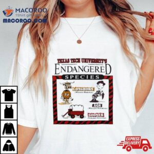 Texas Tech Red Raiders Vs Texas Longhorns Endangered Species Tshirt