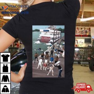 The Alabama Brawl River Boat Fight Painting Shirt