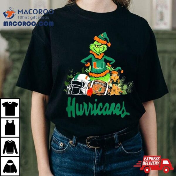 The Grinch And Miami Hurricanes Christmas Shirt