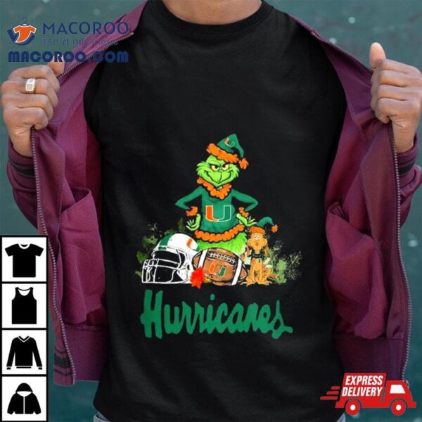 The Grinch And Miami Hurricanes Christmas Shirt