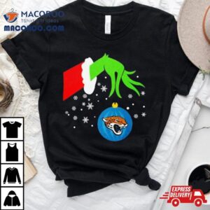 The Grinch Hand Christmas Ornament Jacksonville Jaguars Tshirt