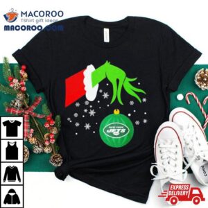 The Grinch Hand Christmas Ornament New York Jets Tshirt