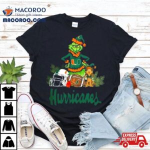 The Grinch Miami Hurricanes Football Christmas 2023 T Shirt