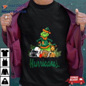 The Grinch Miami Hurricanes Football Christmas Tshirt