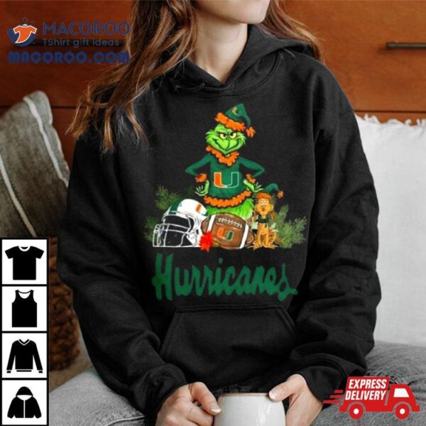 The Grinch Miami Hurricanes Football Christmas 2023 T Shirt