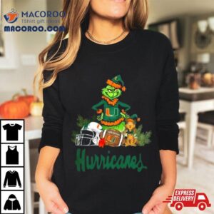 The Grinch Miami Hurricanes Football Christmas Tshirt