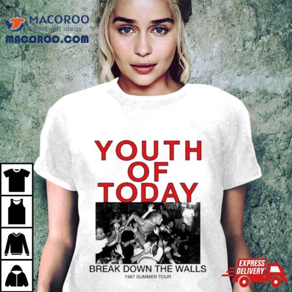 Today Break Down The Walls 1987 Summer Tour T Shirts