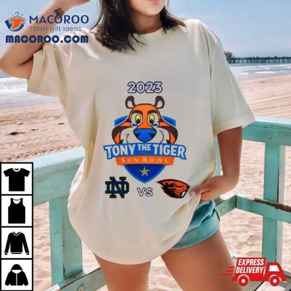 Tony The Tiger Sun Bowl Notre Dame Vs. Oregon State Sun Bowl Stadium El Paso Tx 2023 Shirt