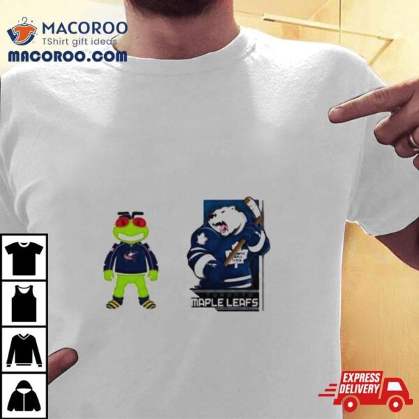 Toronto Maple Leafs Vs Columbus Blue Jackets Nhl Mascot T Shirt