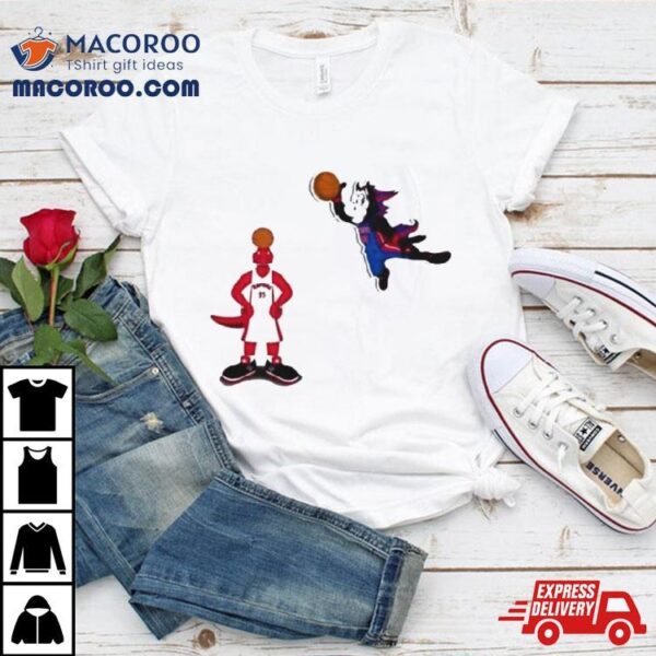 Toronto Raptors Vs Detroit Pistons Nba Mascot T Shirt