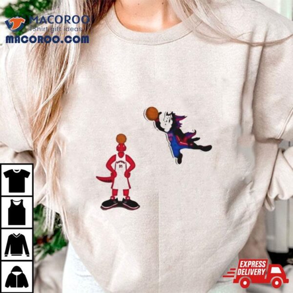 Toronto Raptors Vs Detroit Pistons Nba Mascot T Shirt