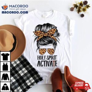 Trendy Religious Holy Spirit Cool Mom Life Leopard Prin Tshirt