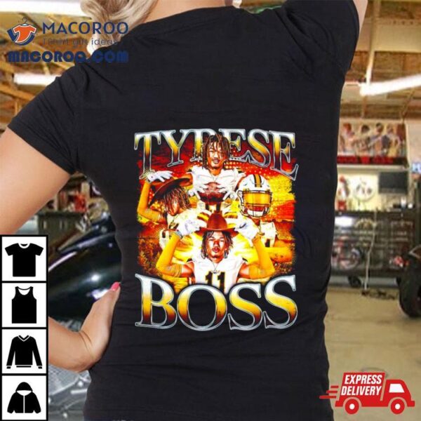 Tyrese Boss Wyoming Cowboys Football Graphic Poster Shirt