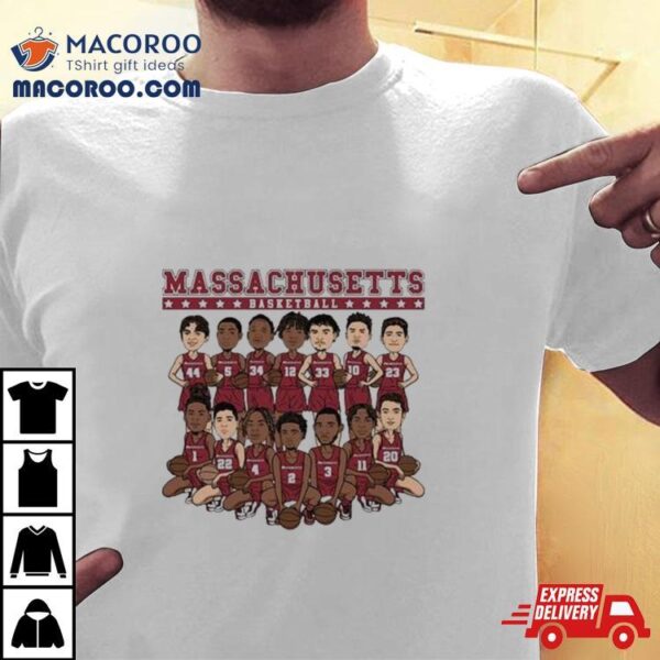 Umass Ncaa Men’s Basketball Team Caricature Shirt