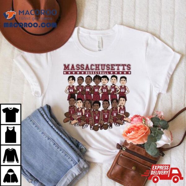 Umass Ncaa Men’s Basketball Team Caricature Shirt