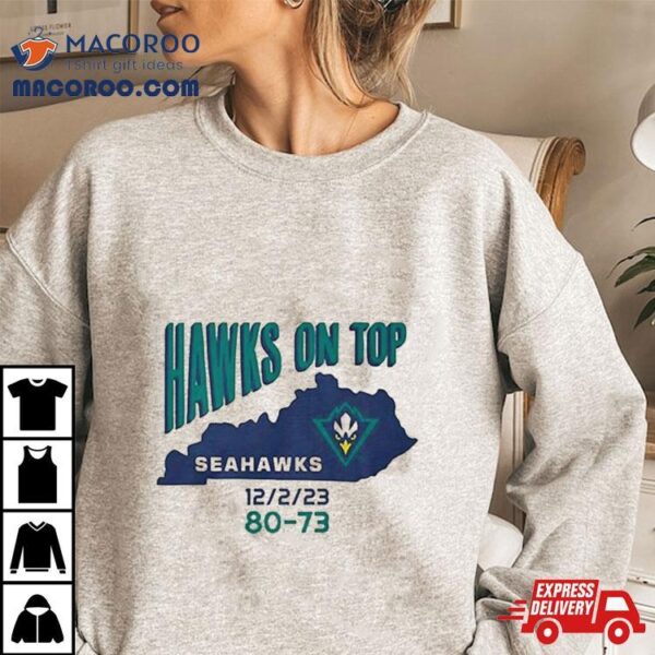 Uncw Basketball Hawks On Top T Shirt