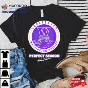 Undefeated 2023 Washington Huskies Perfect Season Signatures Shirt