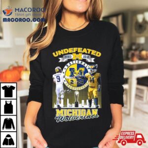 Undefeated National Champions Michigan Wolverines 2024 Mccarthy And Mascot Signature Shirt