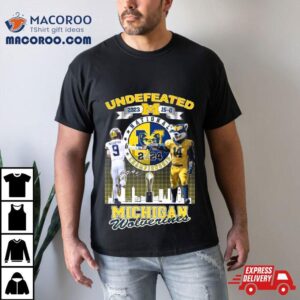 Undefeated National Champions Michigan Wolverines Mccarthy And Mascot Signature Tshirt