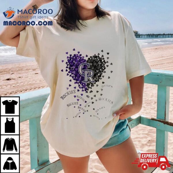 Unique Colorado Rockies Tiny Heart Shape 2024 T Shirt