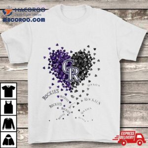 Unique Colorado Rockies Tiny Heart Shape Tshirt