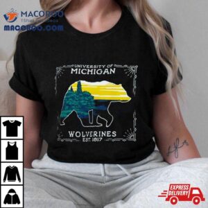 University Of Michigan Wolverines State Scenery Tshirt